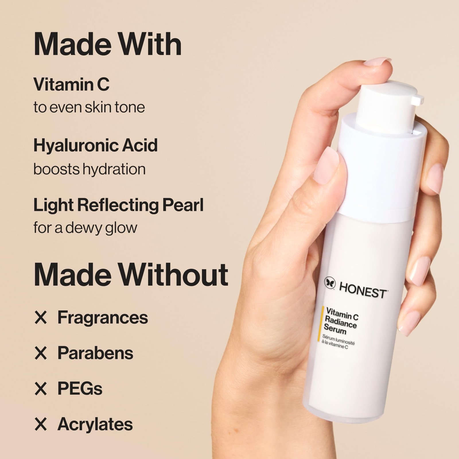 Honest Beauty Vitamin C Radiance Serum with Artichoke & Clover ...
