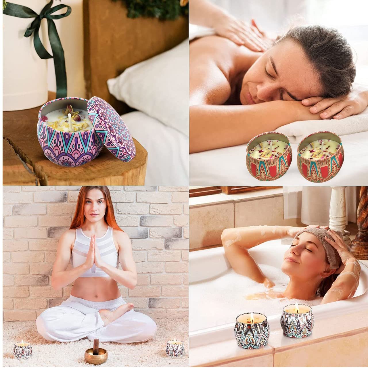HorBous Soy Scented Candle Gift Set for women, Fragrance ...