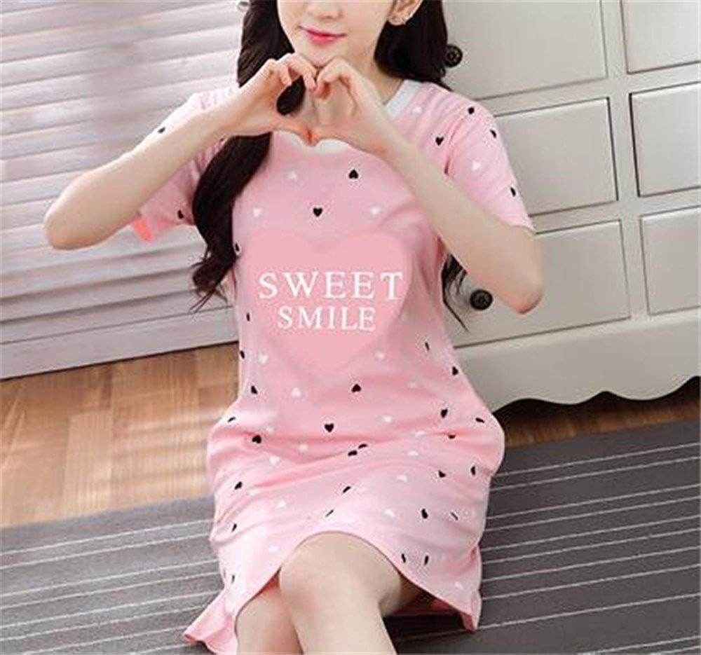 Huixin Nightgowns Ladies Elegant Printed Love Sleepwear ...