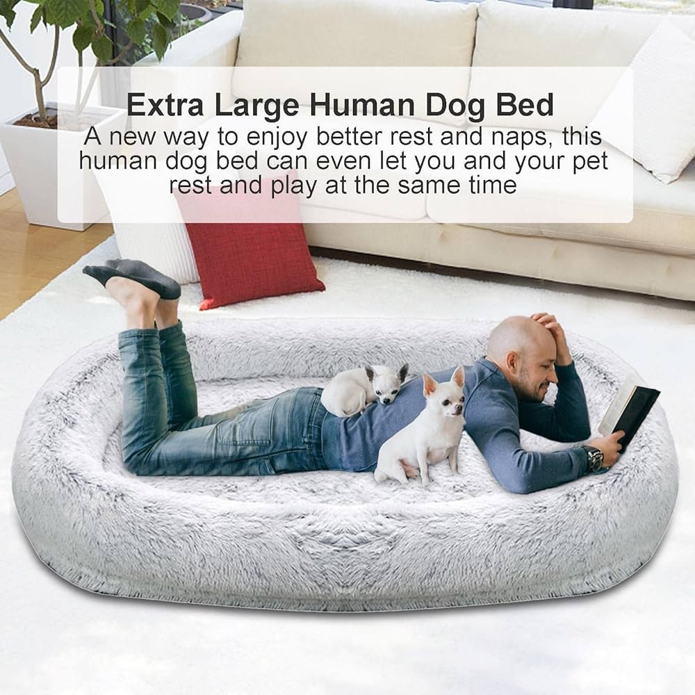 Human Dog Bed, Anti Slip Dog Bed, Comfortable Washable Pet Bed ...