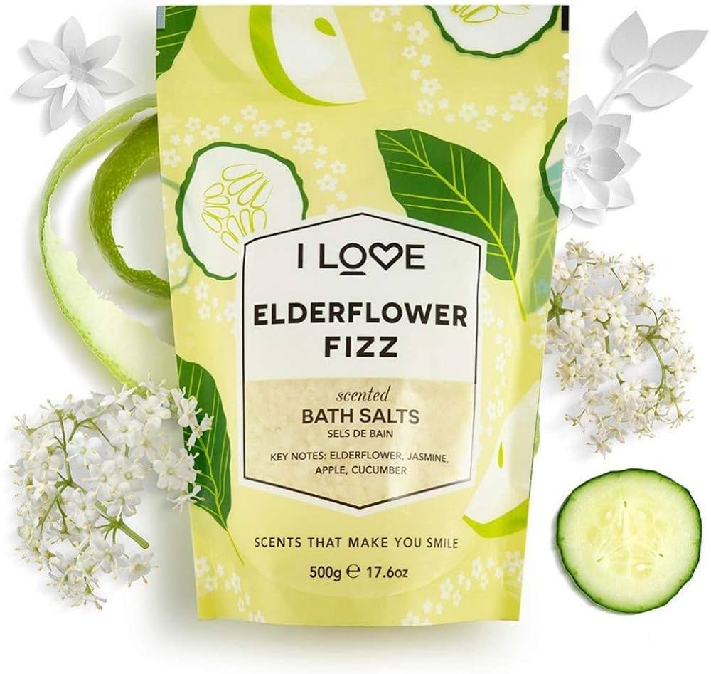 I Love Elderflower Fizz Scented Bath Salts, With 99% Naturally ...