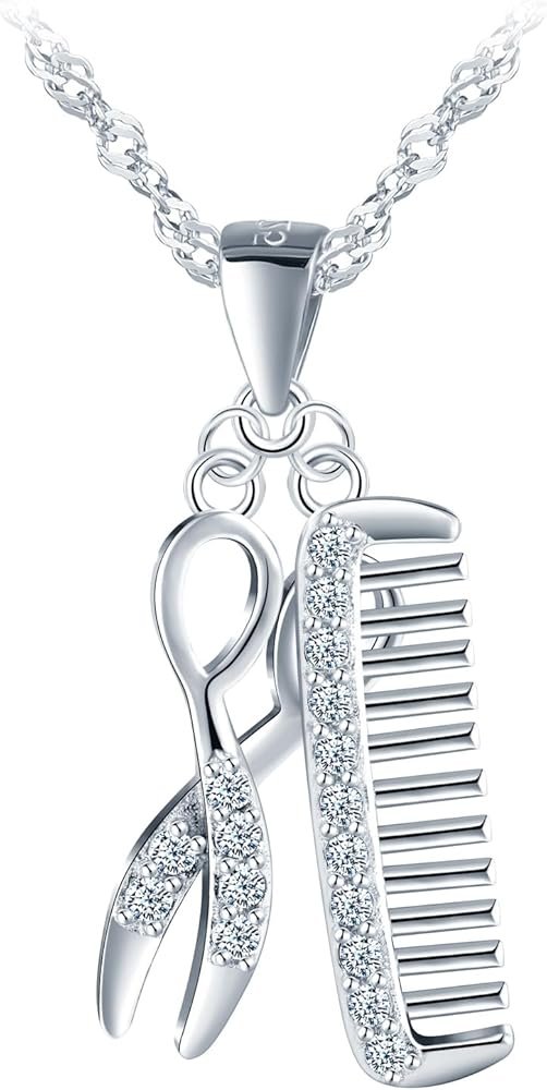 INFINIONLY Colliers Pendentifs Ciseaux en Acier Inoxydable pour ...