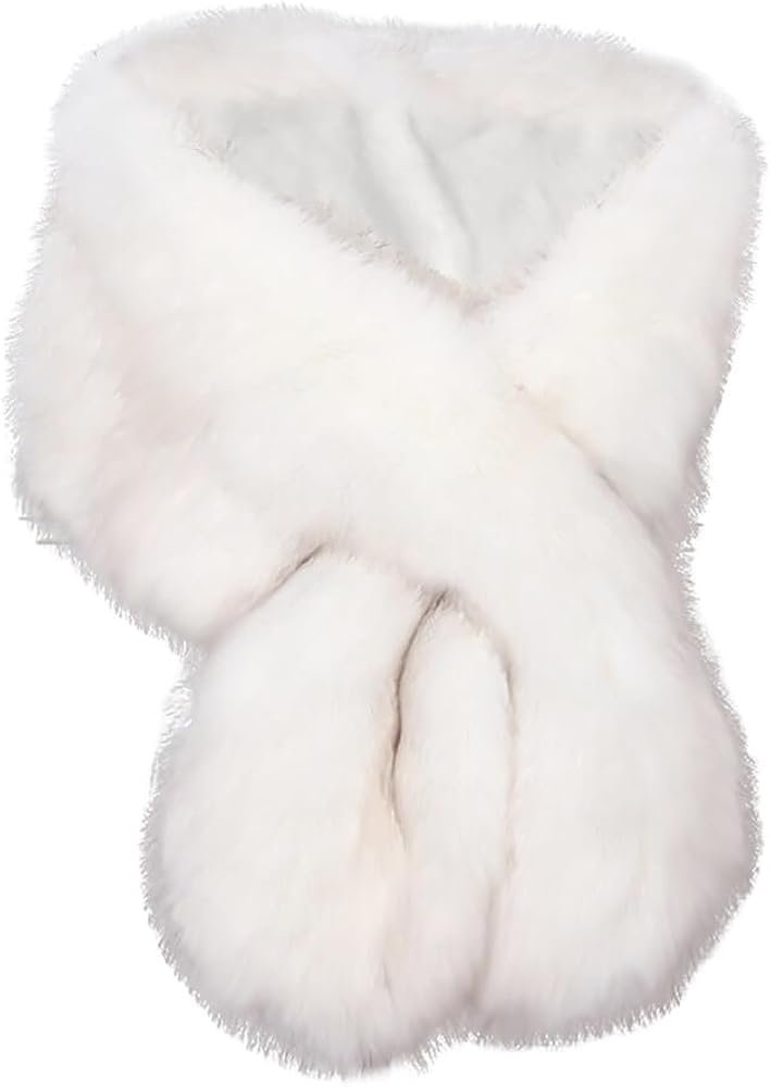 ISAKEN faux fur scarf,winter warm scarf,fur shawls,winter ...