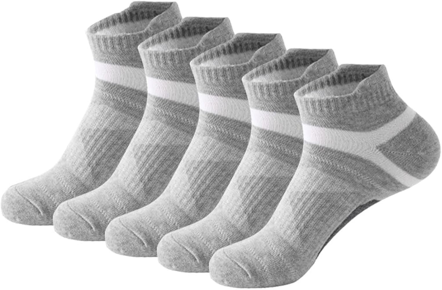 ISAKEN Men's Cotton Sports Socks, Men's Cotton Tennis ...