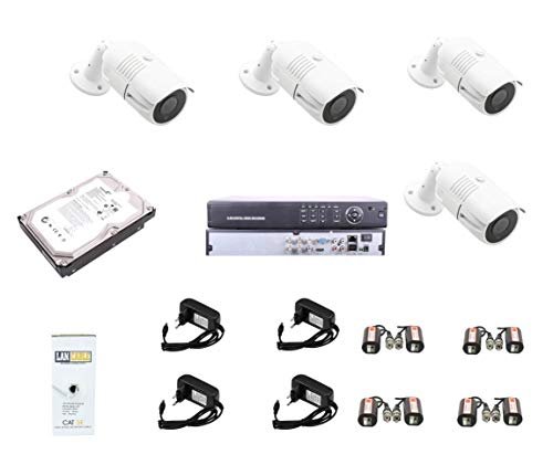 JANDEI Kit de vidéosurveillance CCTV 4-1 de 4 caméras 1080P ...