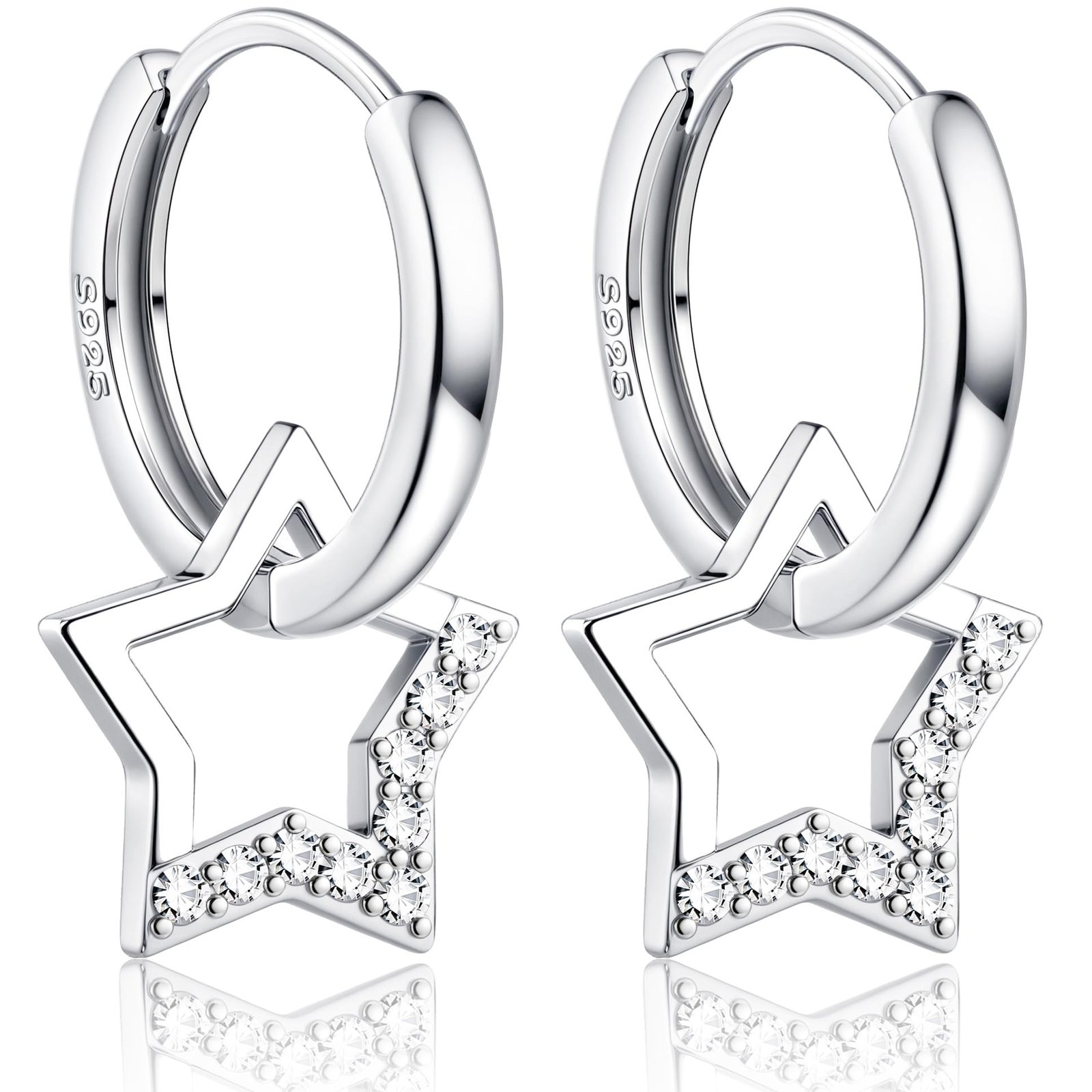 JeweBella Boucles d'oreilles Enfants Fille en Argent 925 Colorées ...