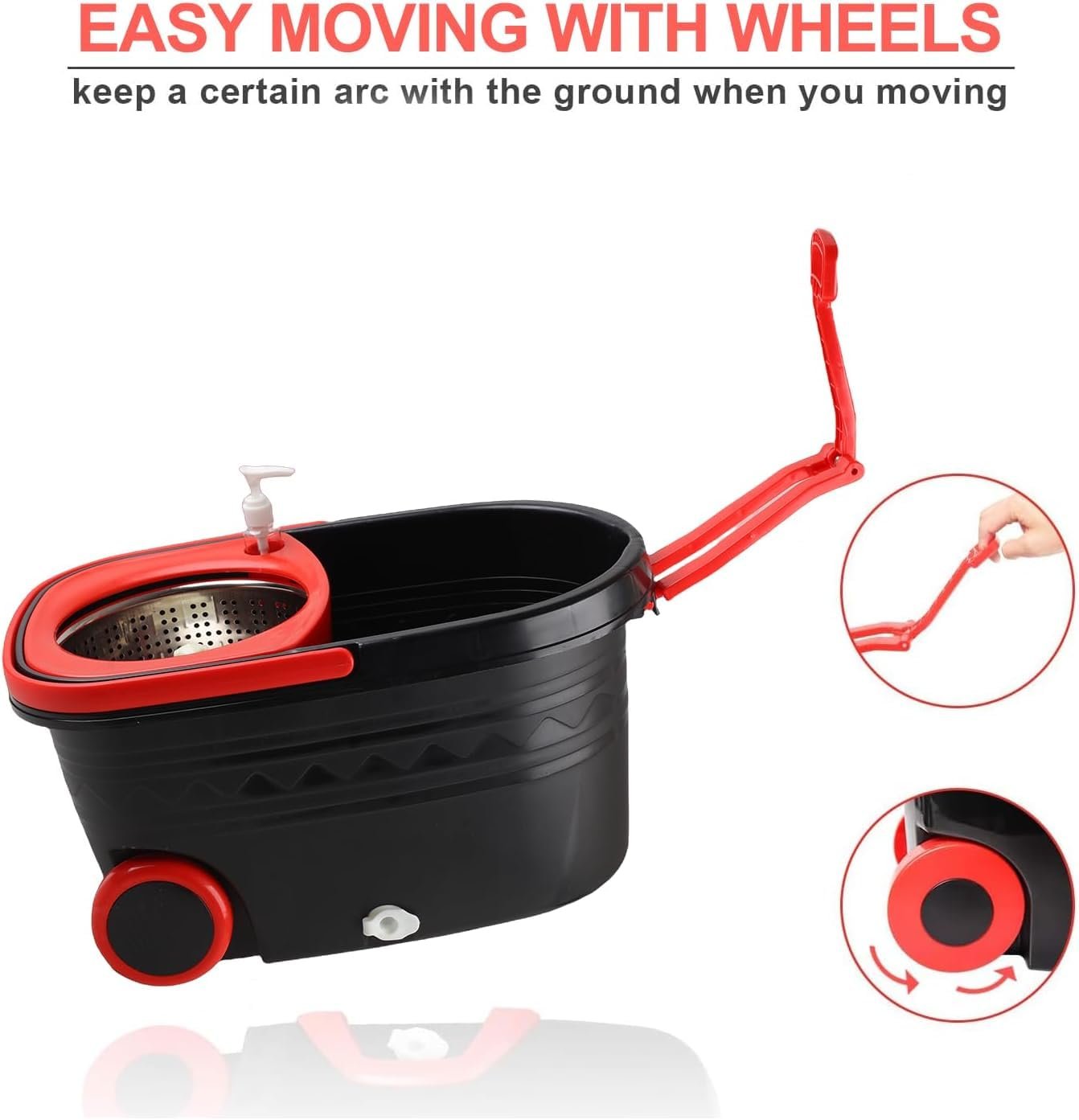 Jlobnyiun Mop & Bucket Set with Wringer - Removable Rotating ...