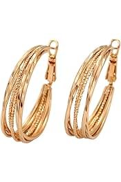 Jonc - Boucles D'oreilles Pour Femme / Bijoux Femme