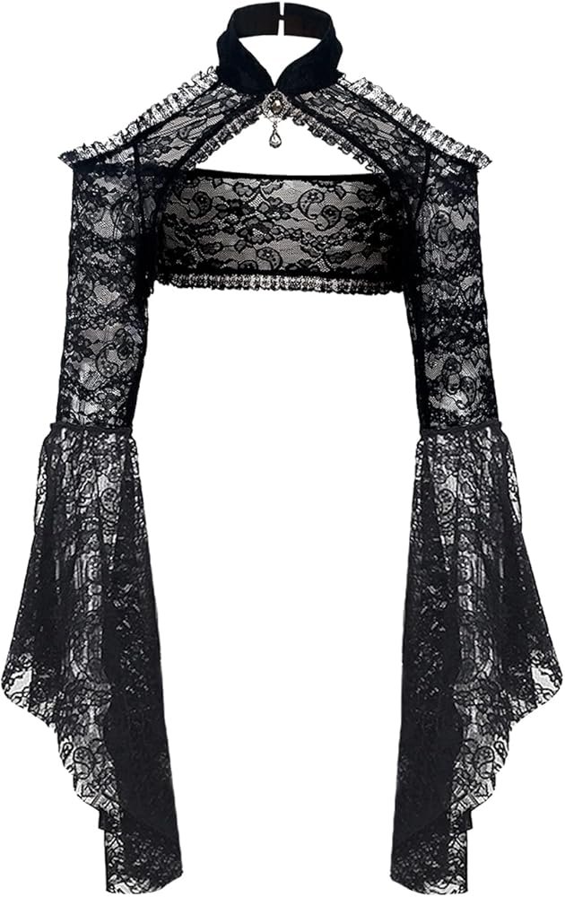 keland Femmes Top Boléro Shrug en Dentelle Lolita Gothique ...