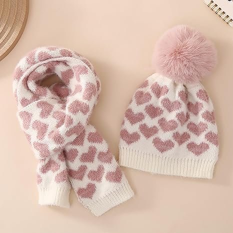 Kelandoom Men's Winter Warm Long Fleece Lined Scarf Hat Cap ...