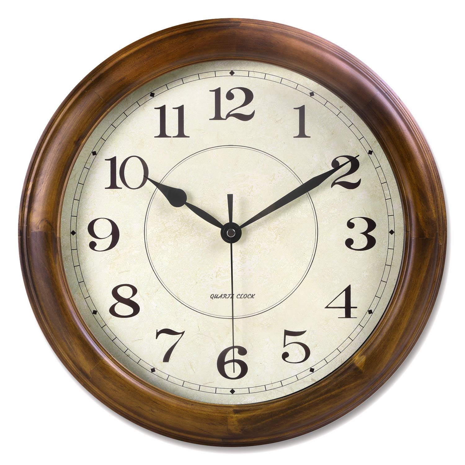 Kesin Wall Clock Wood 14 inch Silent Wall Clocks Large Decorative ...