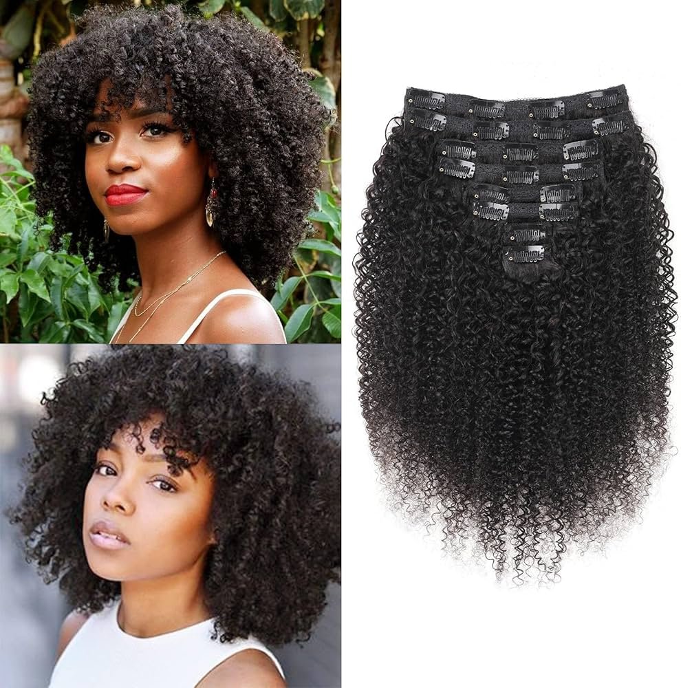 Kinky-curly Human Hair Clips