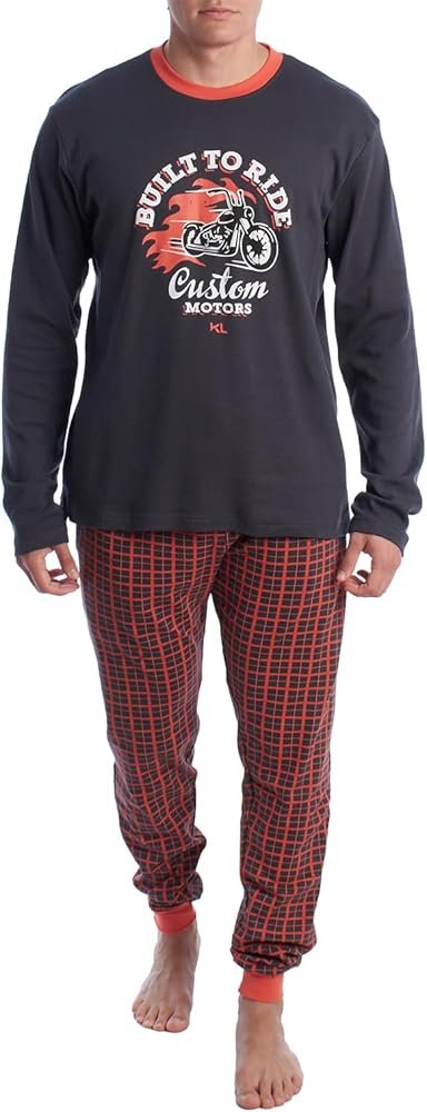 Kisses&Love Winter Long Sleeve Pajamas for Men KLP4