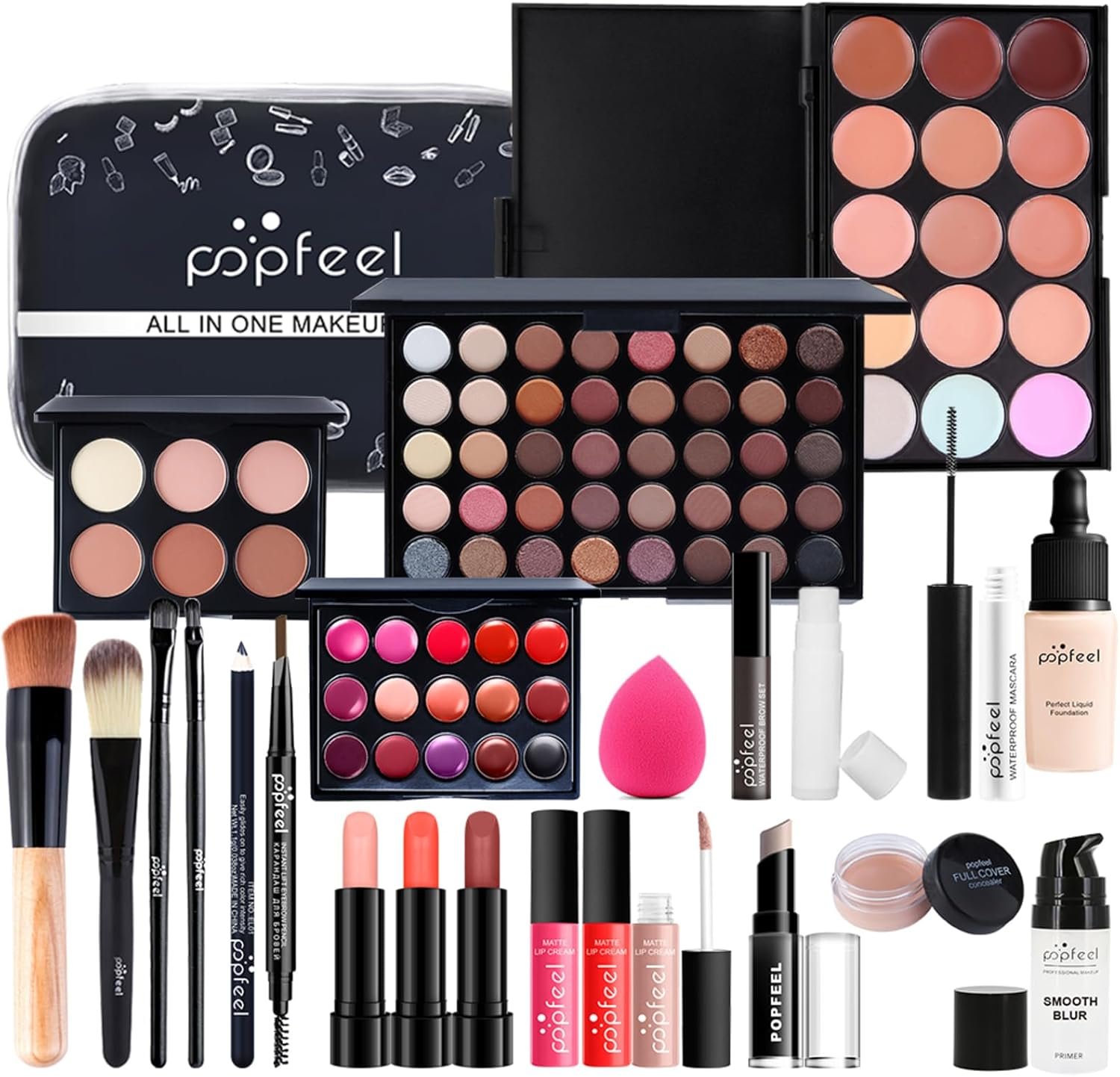 Kit de maquillage tout-en-un pour femme - Ensemble