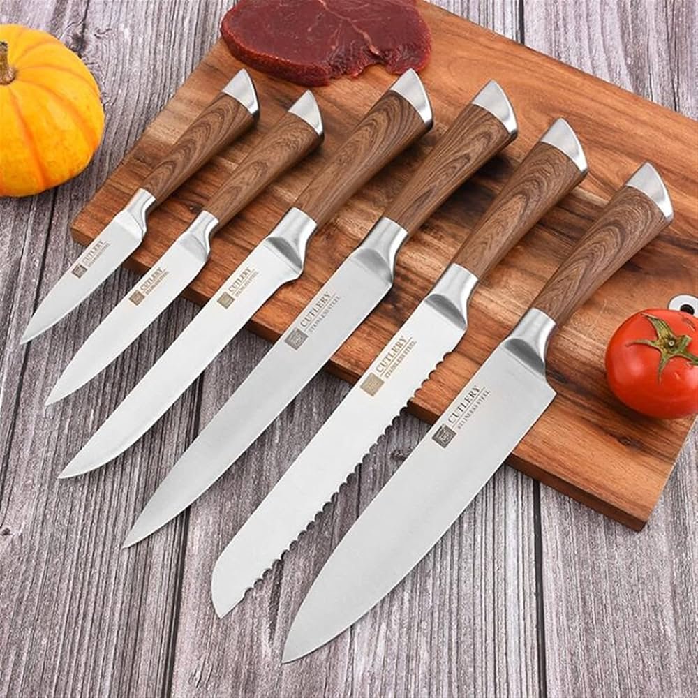 Kitchen Knife 6 Pieces Handmade Japanese Kitchen Knives Set ...