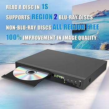 Lecteur de DVD Blu-Ray pour TV, HD Lecteur Blu-Ray Lit Le Disque ...