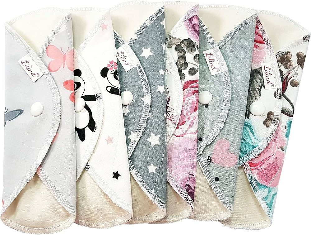 Lilind Sanitary Napkins, Pack of 6, Reusable and Waterproof ...