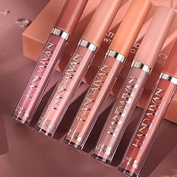 Lipstick Long Lasting, Nude Lipstick Set, Set of 4, Non-Stick ...