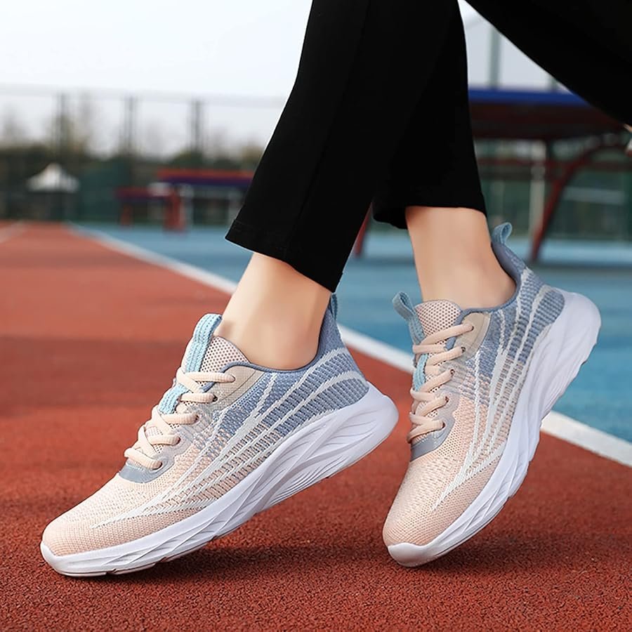 LOIJMK Women's Sports Shoes Mesh Breathable Soft Sole ...
