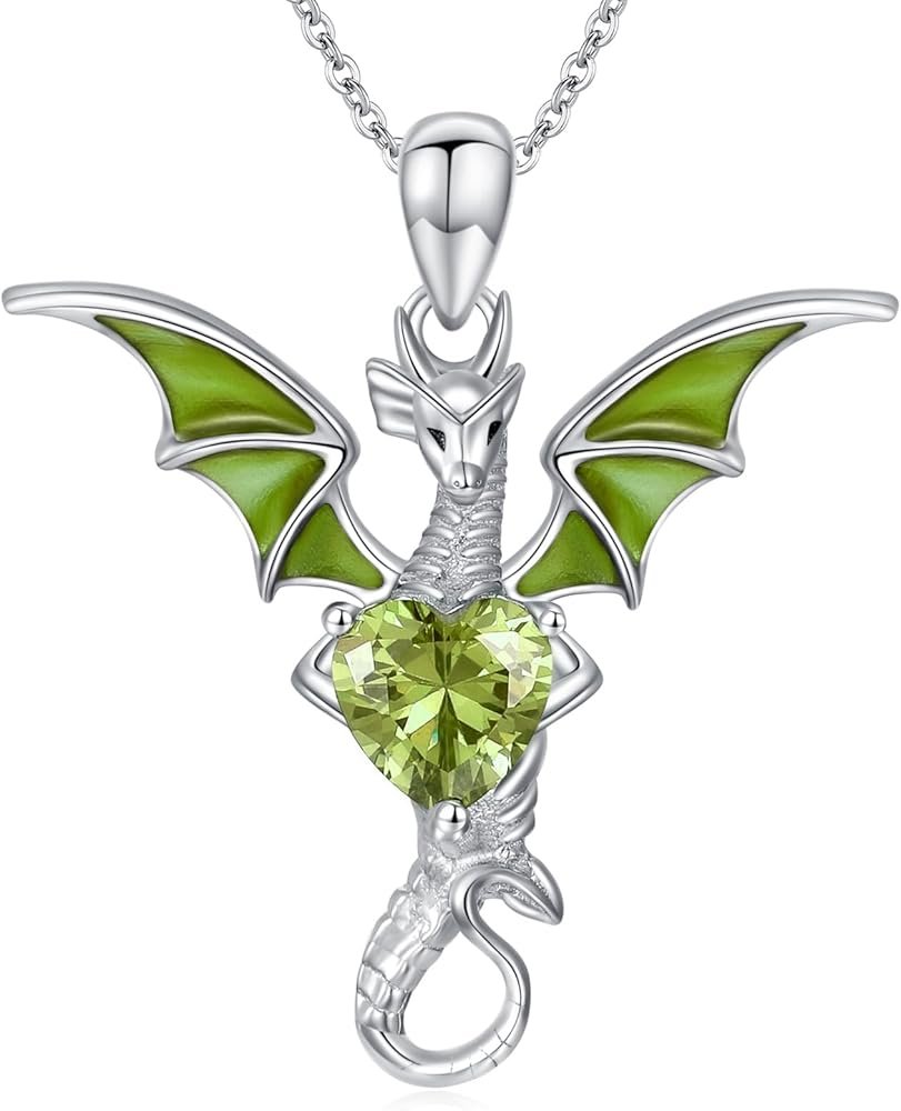 LONAGO Collier Dragon pour Femme Argent Sterling 925 Dragon ...