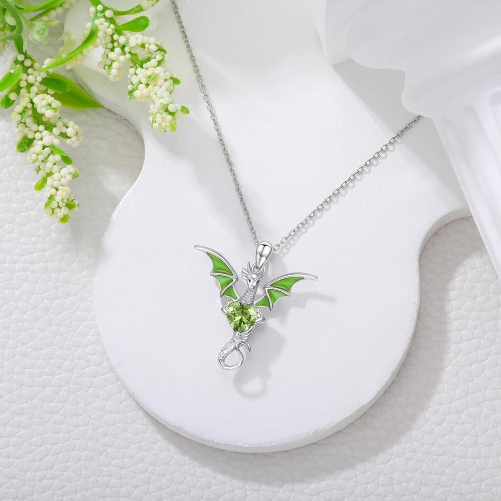 LONAGO Collier Dragon pour Femme Argent Sterling 925 Dragon ...