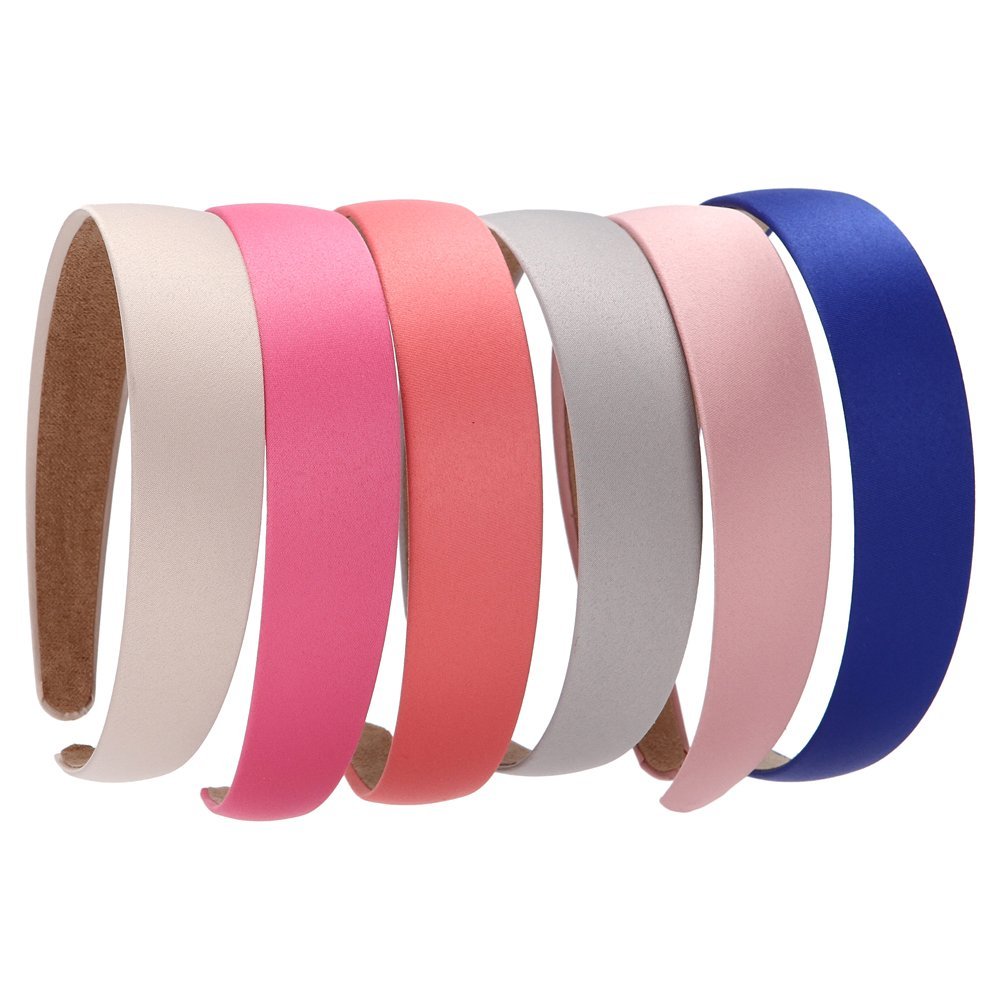 LONEEDY 6 PCS Hard Headbands, 1 Inch Wide Non-slip Ribbon ...