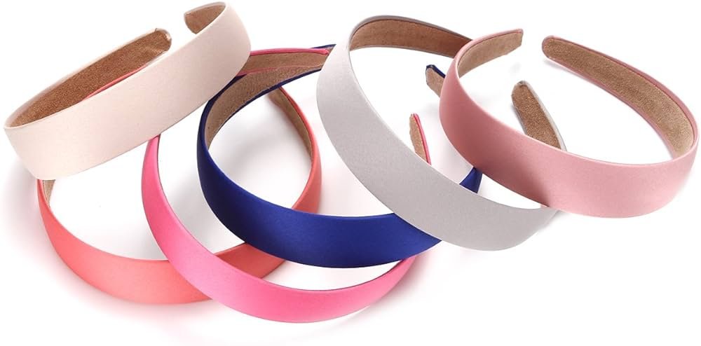 LONEEDY 6 PCS Hard Headbands, 1 Inch Wide Non-slip Ribbon ...