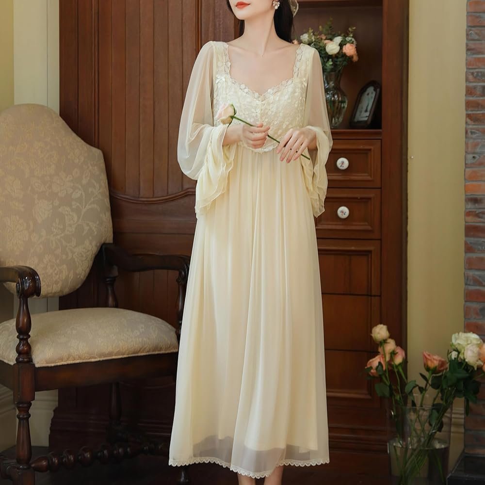 long cotton sleep dress for women sleepwear long sleep ...