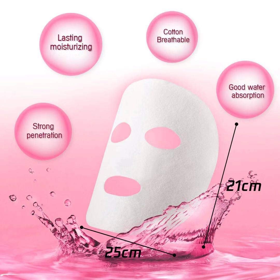 Lot de 100 masques faciaux compressés jetables en papier de ...