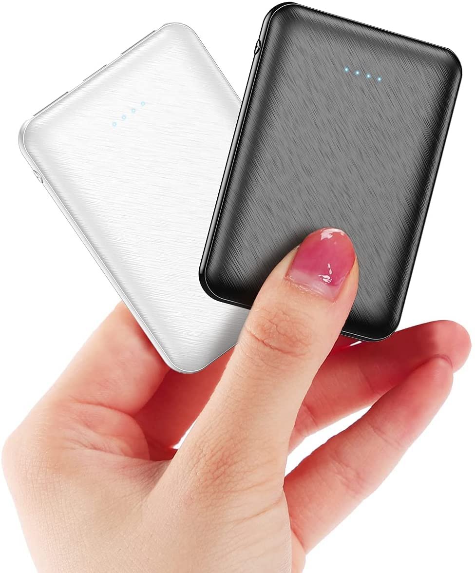 Lot de 2 Mini Batteries externes, Petites mais puissantes, 5000 mAh ...