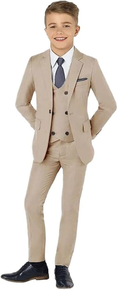 Lot de 3 costumes formels à un bouton pour garçon, blazer, gilet ...
