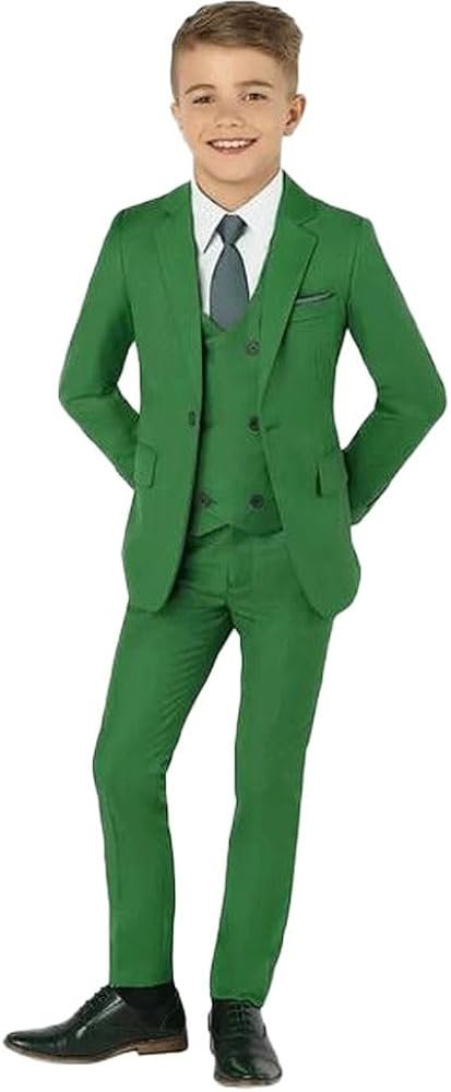 Lot de 3 costumes formels à un bouton pour garçon, blazer, gilet ...