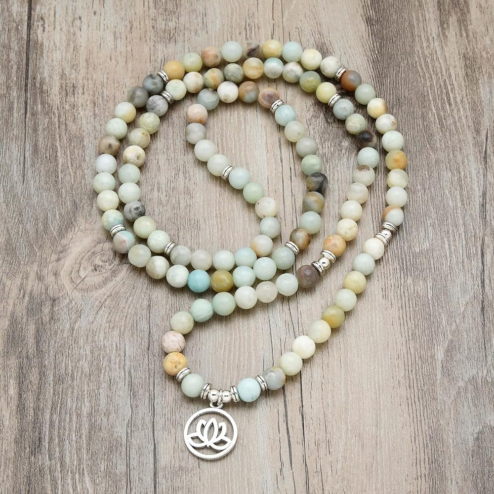 Lotus Flower Gifts Mala Beads 108 Healing Bracelet Necklace ...