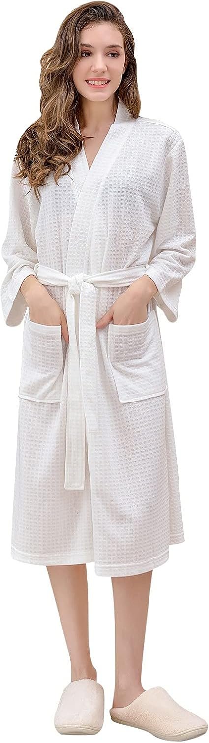 LZPCarra Women's terry bathrobe without hood: pair of ...