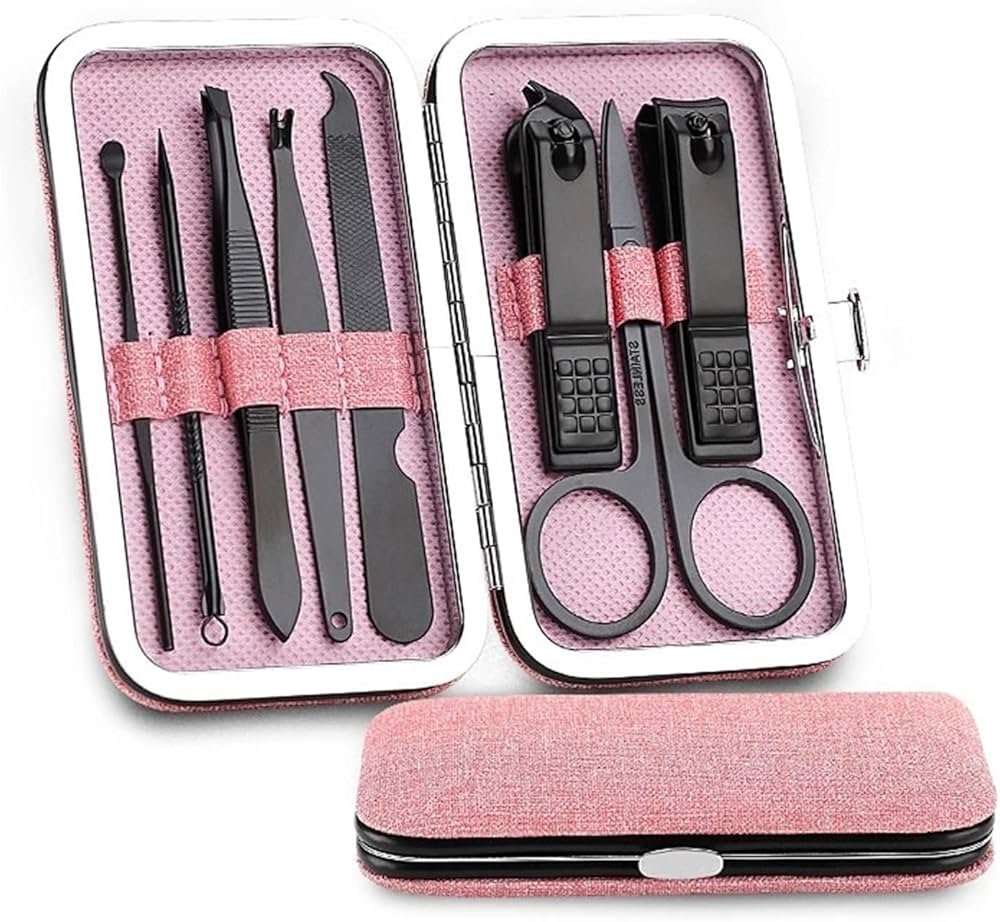 Manicure Pedicure Set of 8 Multifunctional Stainless Steel Nail ...