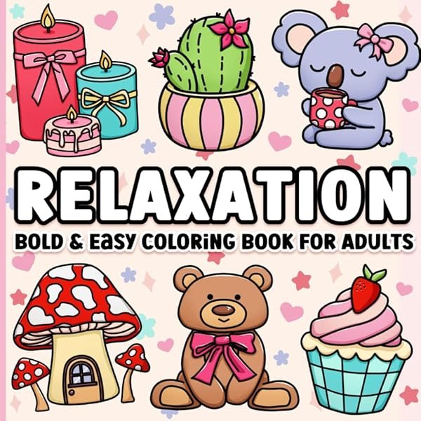Masks Around the World: Bold & Easy Coloring Book for Relaxation ...