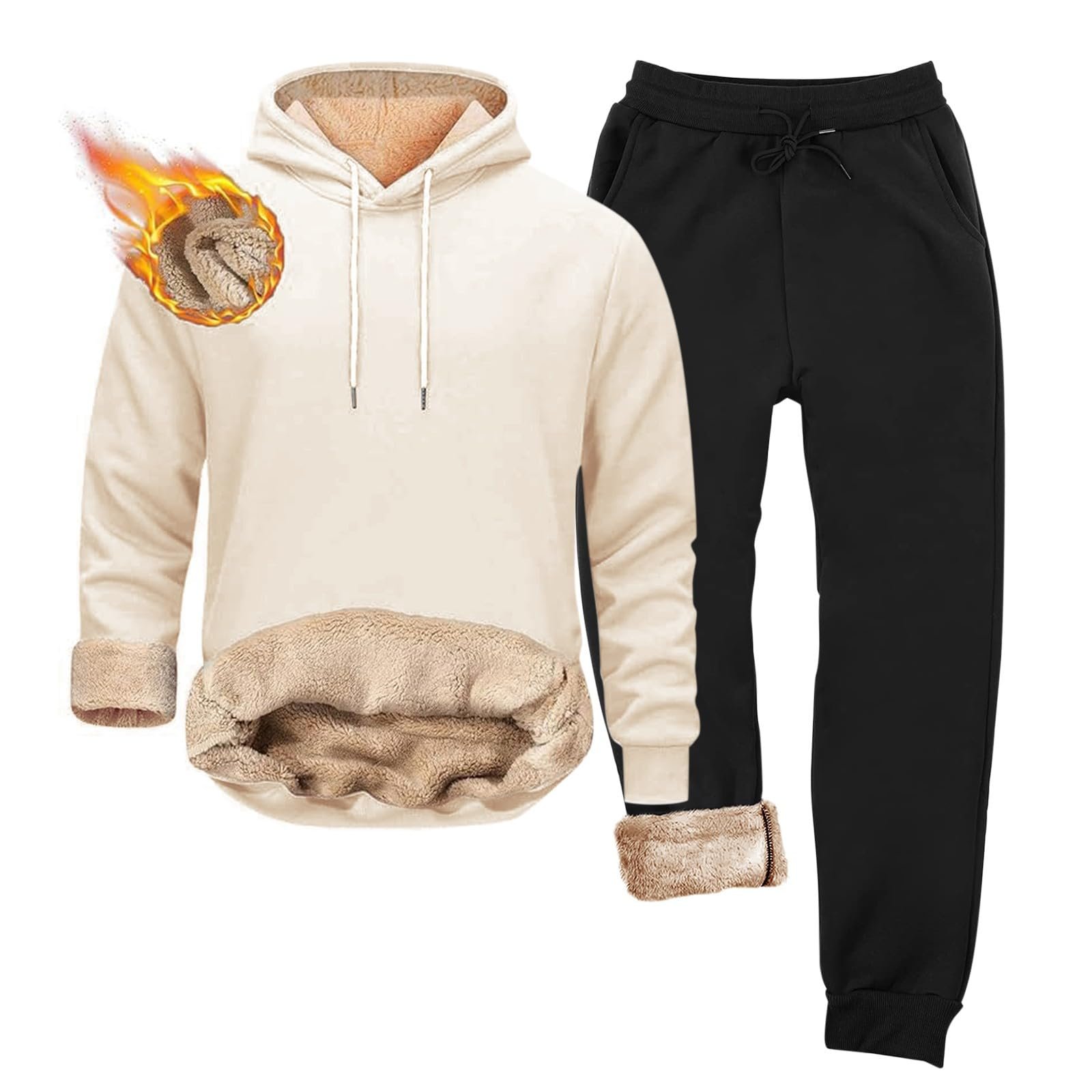MEIbax Men's Tracksuit Set Sportswear Casual Warm Large Size ...