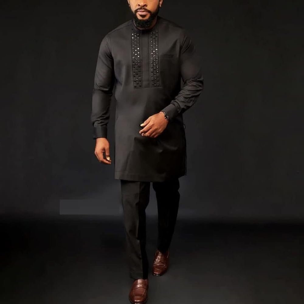 Men's 2 Piece Outfit TraÉditional Tunic And Pants Suit Ethnic African ...