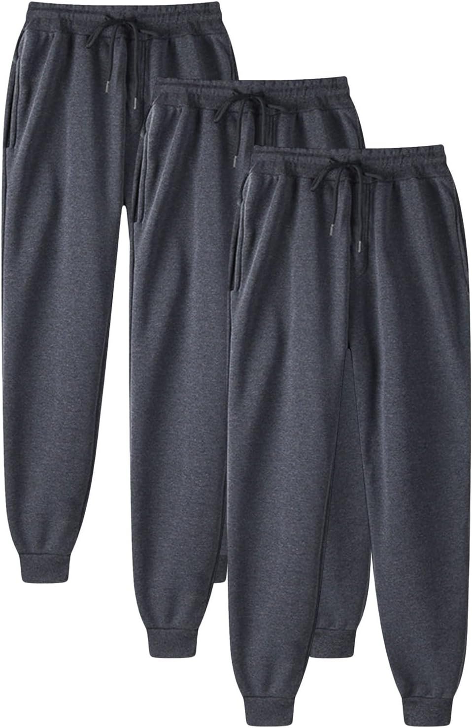 Men's 3-Piece Tracksuit Set Jogging Sports Activewear Elastic Waist ...
