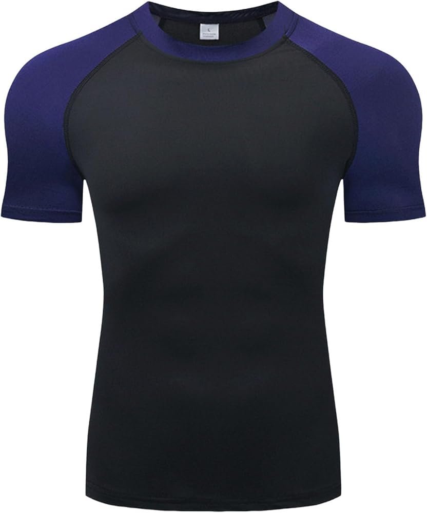 Men's Compression T-Shirt Short Sleeve Basic Running T ...
