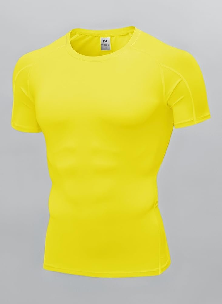 Men's Compression T-Shirt Short Sleeve Basic Running T ...