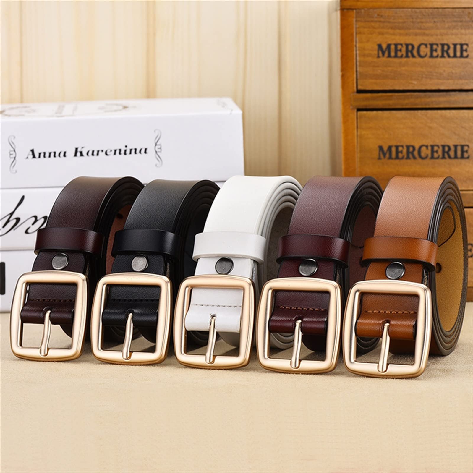 Men's Leather Belt, Leather Belt for Men Unisex Comfortable Tear ...