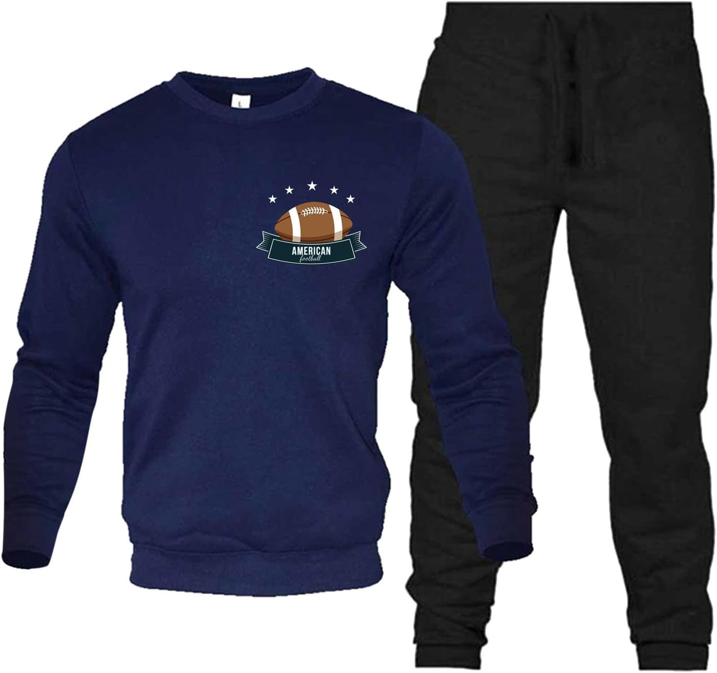 Men's leisure tracksuit, sports tracksuit, without hood, two-piece set ...