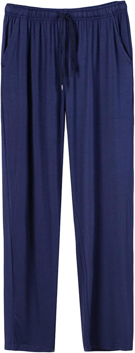 Men's Pyjama Pants Comfortable Elastic Waist Sleepwear Pockets ...