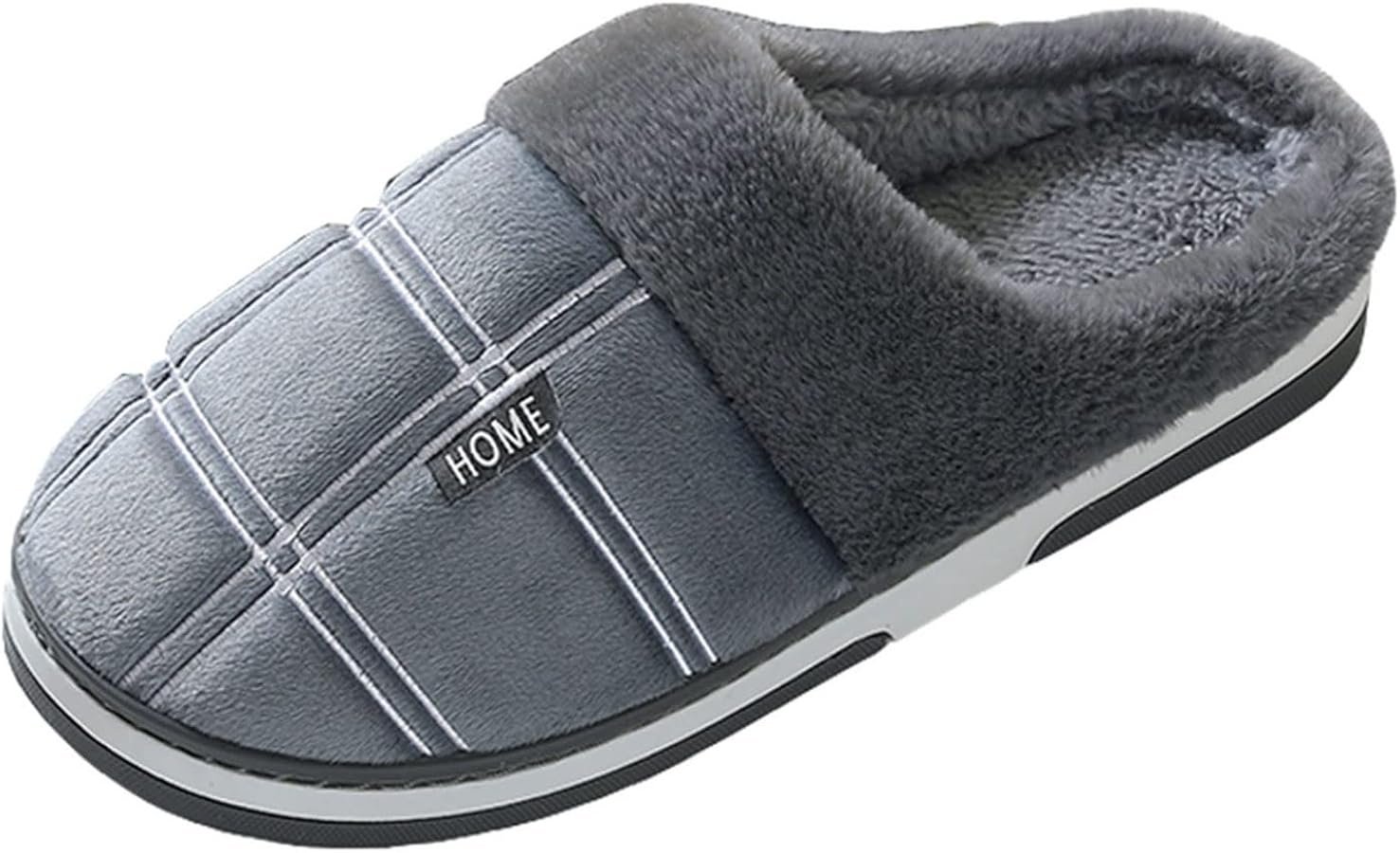 men's slippers memory foam slippers warm winter slippers ...