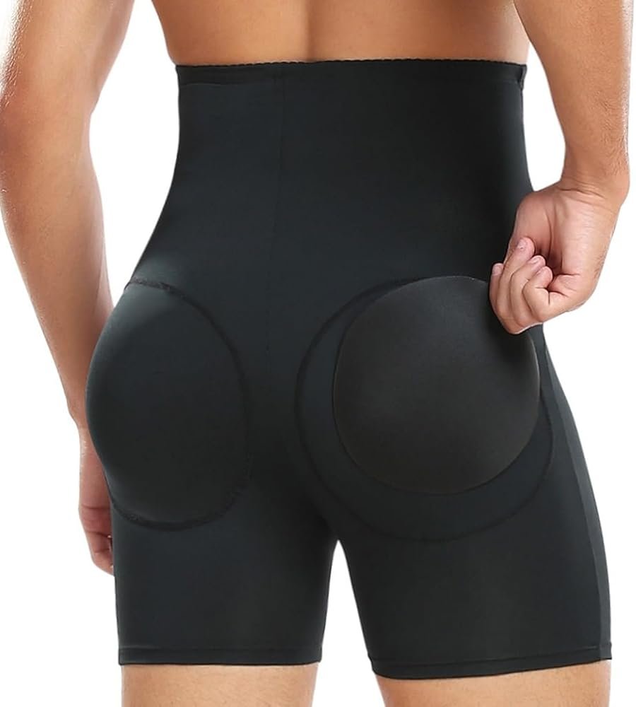 Men Shapewear Tummy Control Shorts High Waist Body Shaper ...