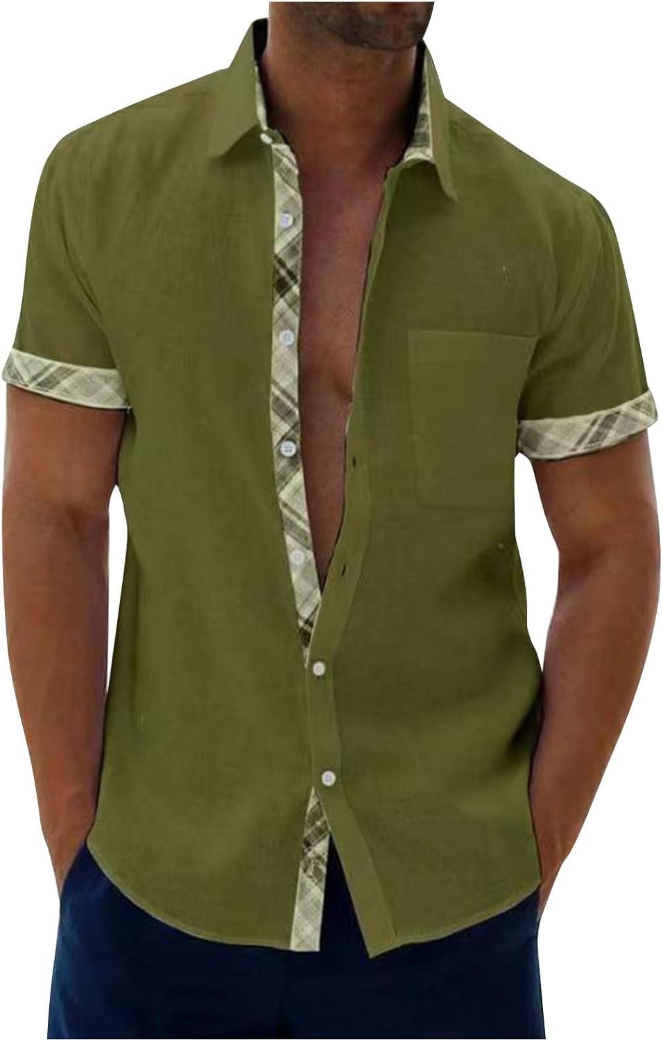 T-Shirt Homme Manches Courtes Motif Tropical
