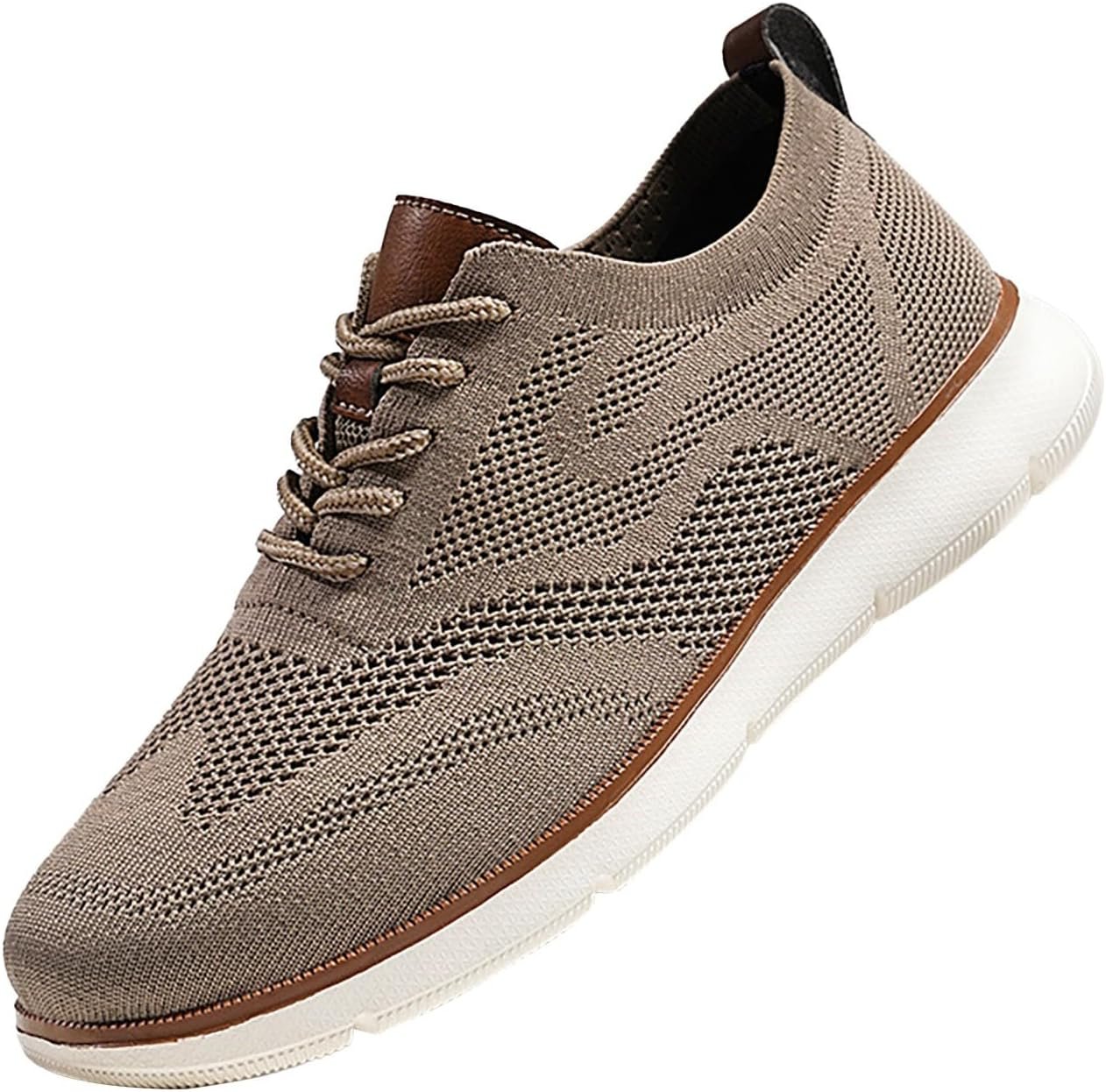 Mens Breathable Knit Casual Shoes Lightweight Knit Sneakers Men ...