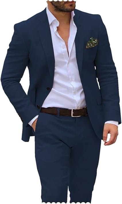 mens linen suits 2pcs blazer suit wedding mens formal wear
