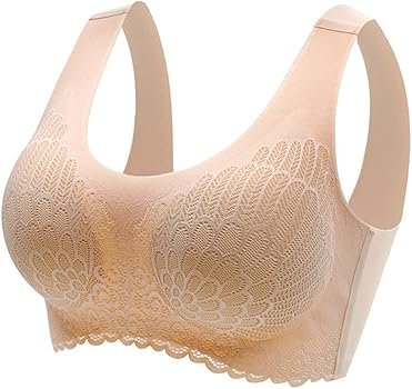 Minetom Women's Seamless Sports Bra Comfortable Lace Bra ...